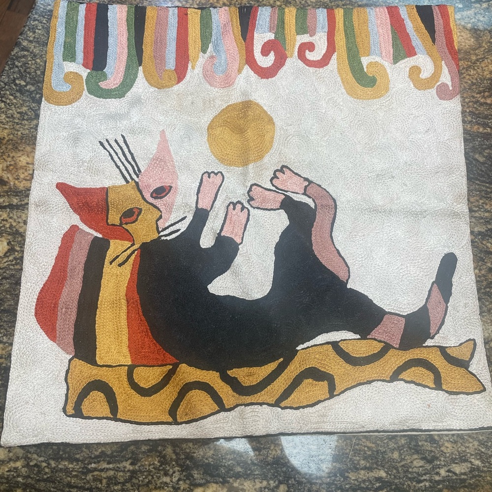 Colorful Cat Tapestry Art